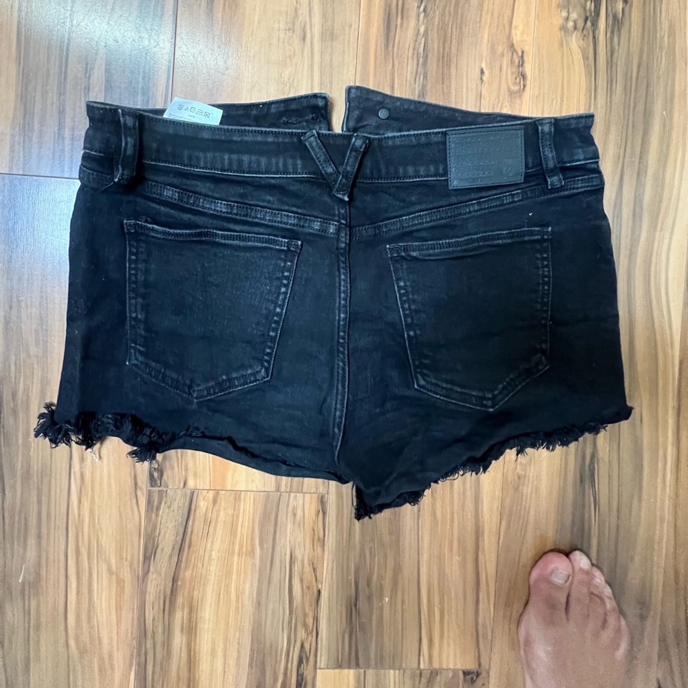 Volcom black denim shorts